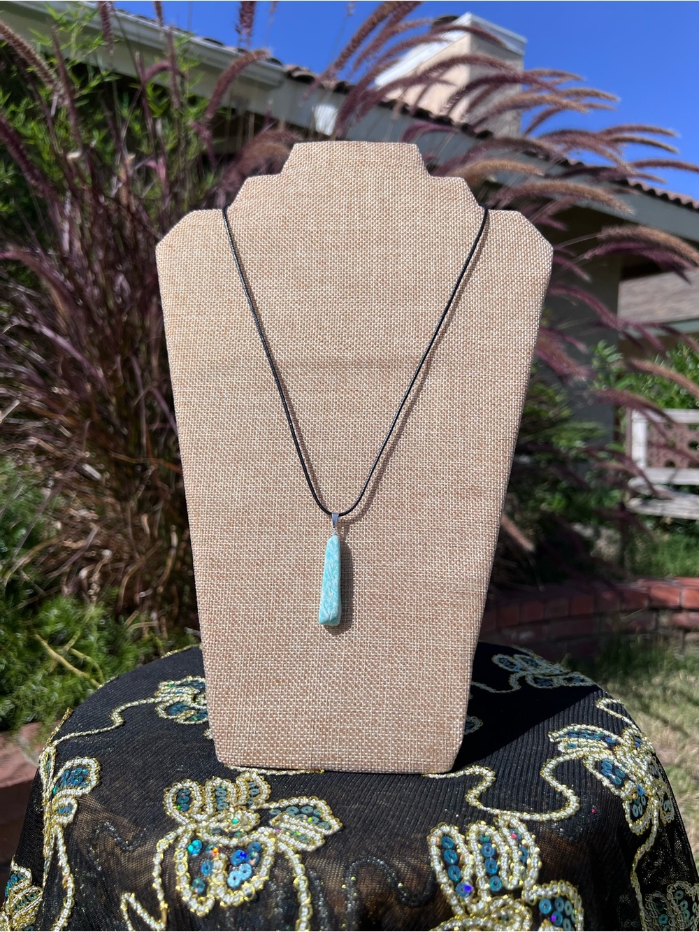 Turquoise Blue Pendant Necklace - Elegant Natural Stone Jewelry